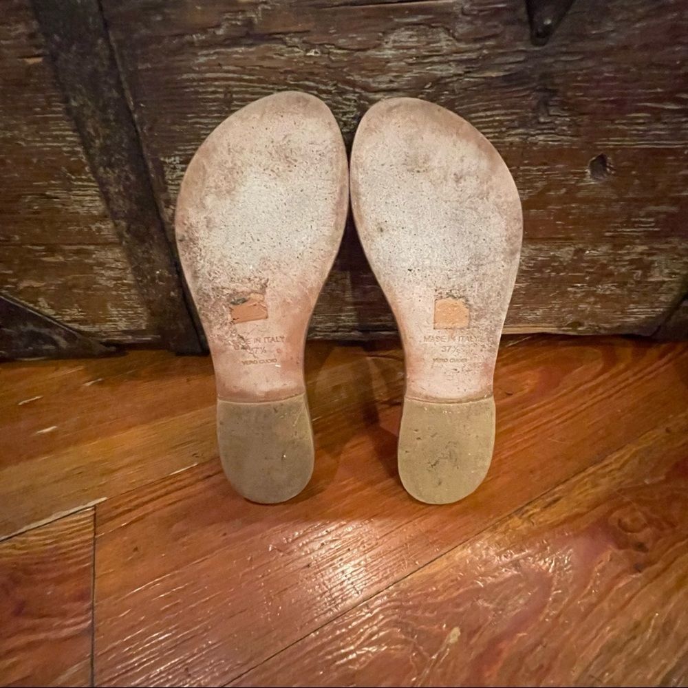 Joie A La Plage Sable in Tan and gold leather double strap sandals 37.5 Italy - Picture 10 of 16